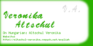 veronika altschul business card
